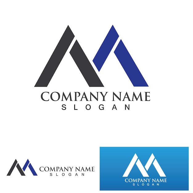 plantilla de la letra M del logotipo