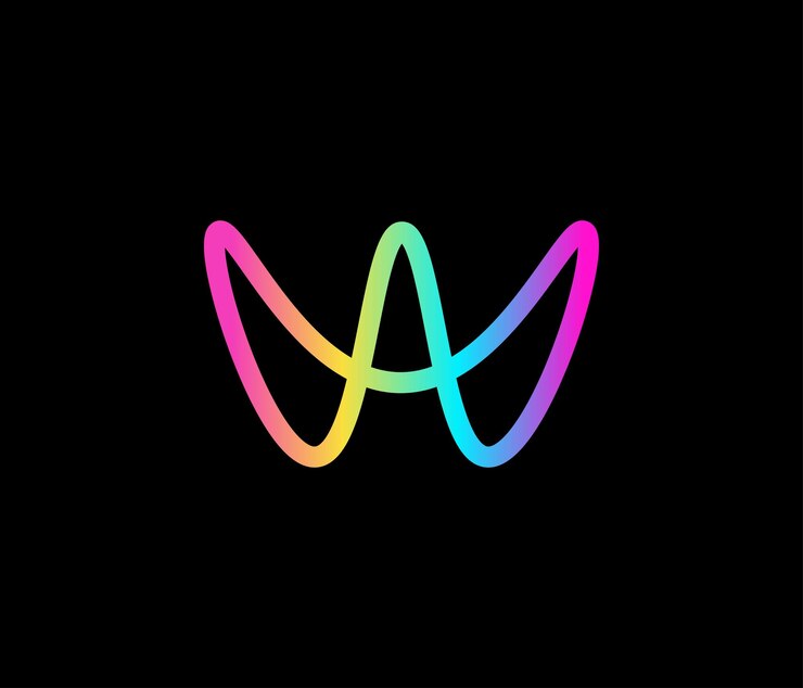 Vector plantilla de la letra w del logotipo