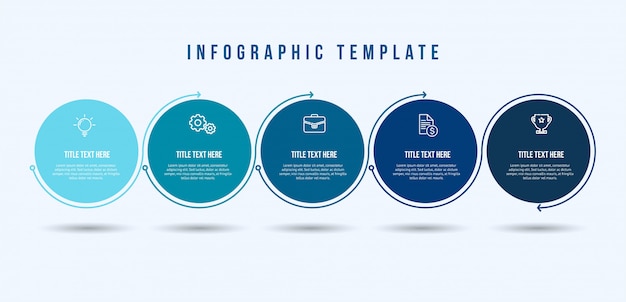 Plantilla de línea delgada de infografía