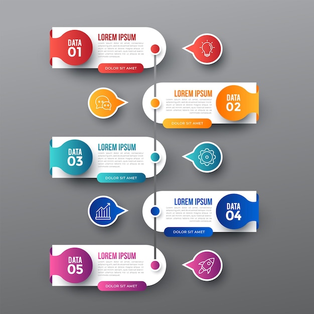 Plantilla de lista infográfica