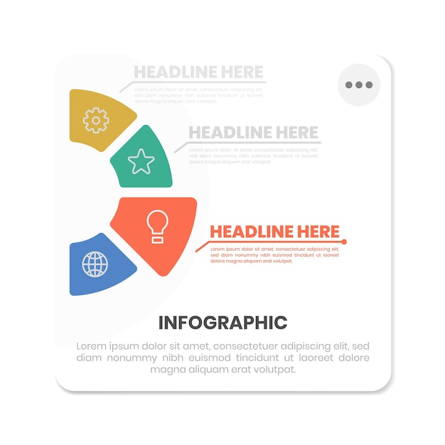 plantilla de lista de información en forma de infografía simple