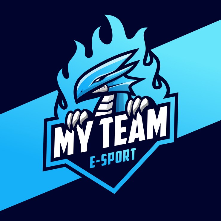 PLANTILLA DE LOGO AZUL DRAGON E SPORT