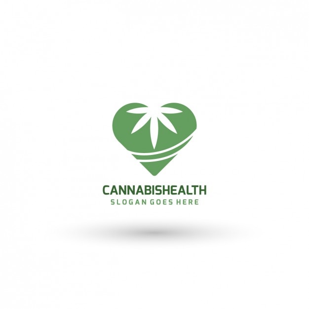 Plantilla de logo de cannabis medicinal