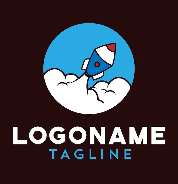 Plantilla de logo de cohete
