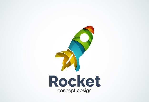 Plantilla de logo de cohete