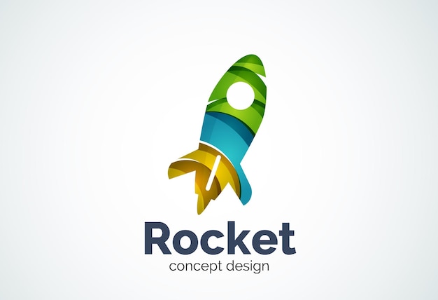 Plantilla de logo de cohete