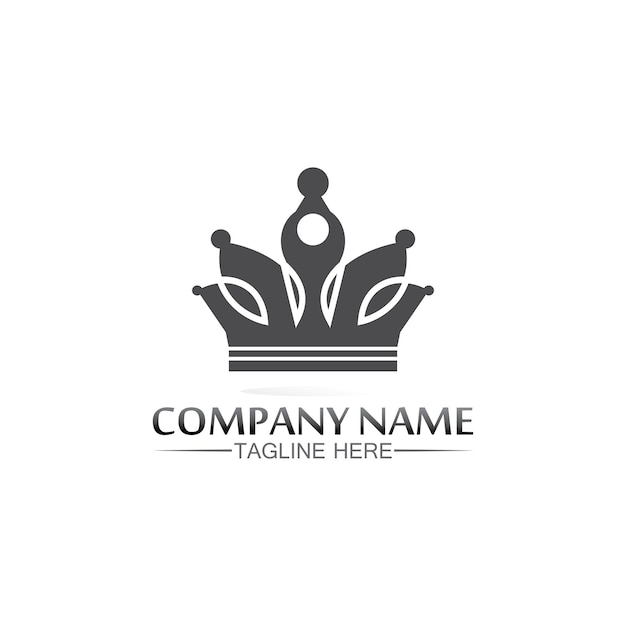 Plantilla de logo de corona
