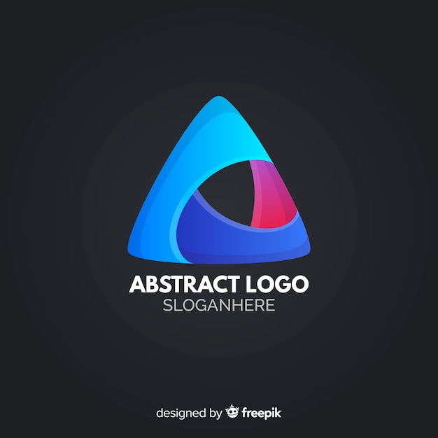 Plantilla de logo degradado con forma abstracta