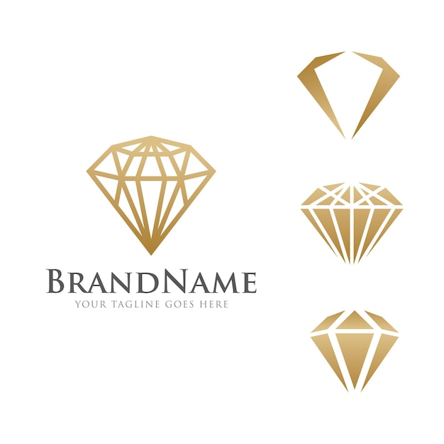 Vector plantilla de logo de diamante de lujo