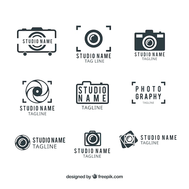 Vector plantilla de logo de estudio de fotografía