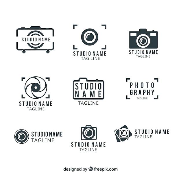 Plantilla de logo de estudio fotográfico