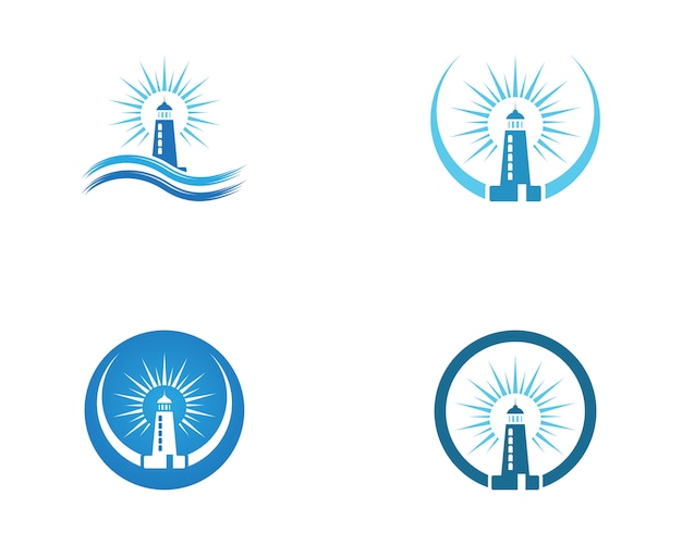 Plantilla de logo de faro