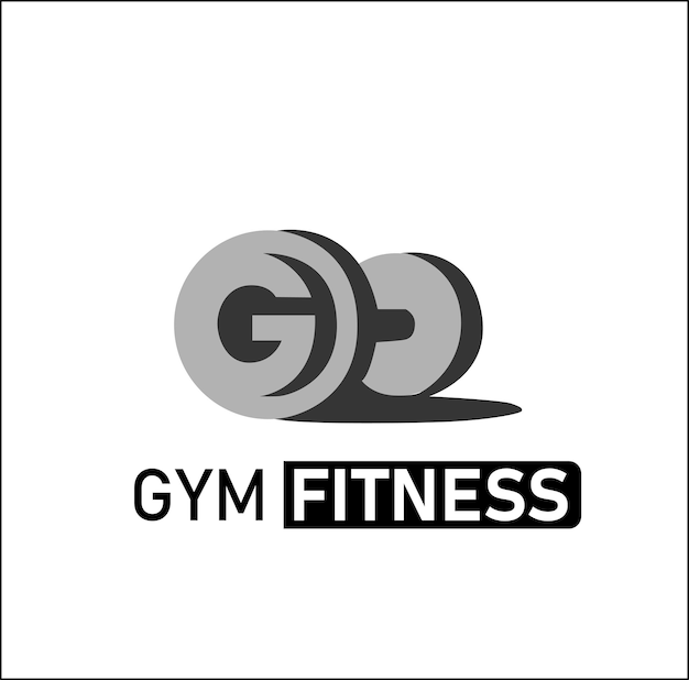 Plantilla de logo de fitness en diseño plano