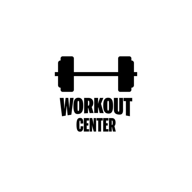 Plantilla de logo de fitness en diseño plano