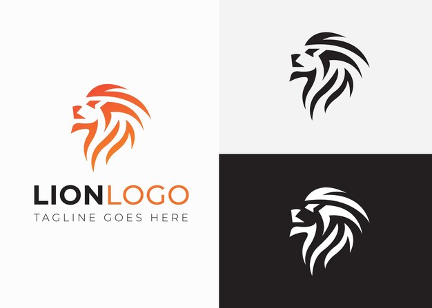 Plantilla de logo de león