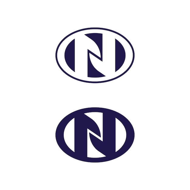 Plantilla de logo de la letra n