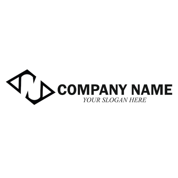 Plantilla de logo de la letra n