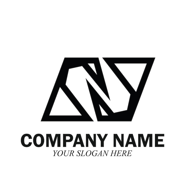 Plantilla de logo de la letra n
