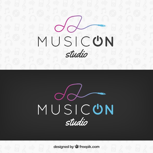 Vector plantilla de logo musical moderno