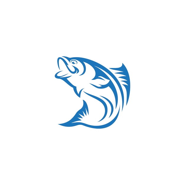 Plantilla de logo con pez