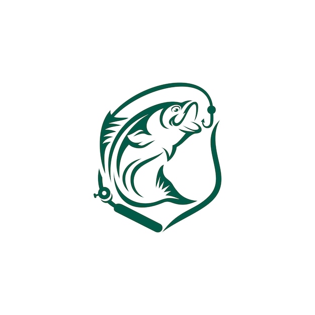 Plantilla de logo con pez