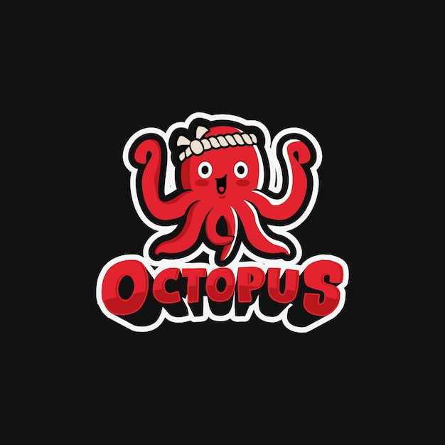 Vector plantilla de logo de pulpo