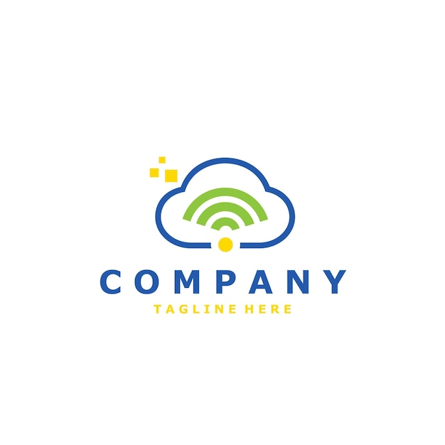 Plantilla de logo tecnológico