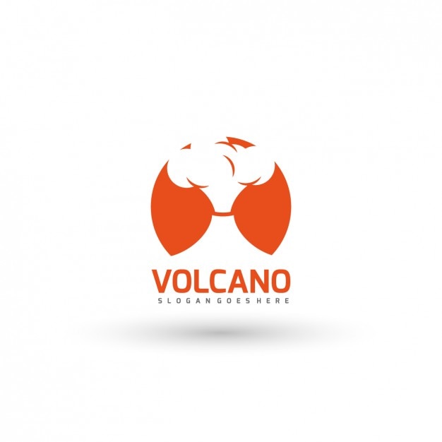 Plantilla de logo de volcán