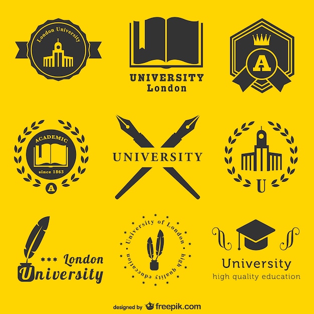 Vector plantilla de logos universitarios