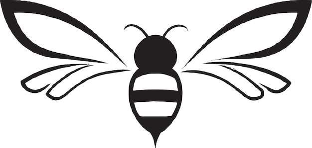 Plantilla de logotipo de abeja artística