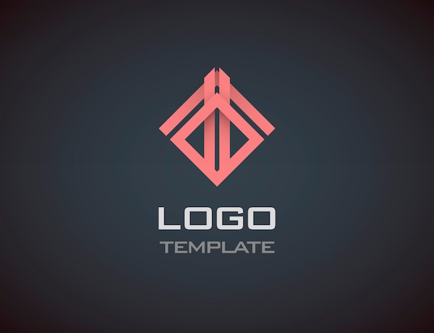 Plantilla de logotipo abstracto de concepto de lujo de joyería de moda. Logotipo de empresa