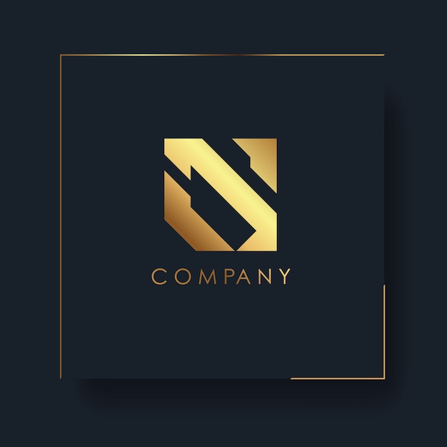 Plantilla de logotipo abstracto dorado