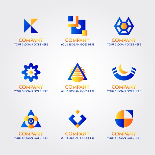 Plantilla de logotipo abstracto empresa de negocios