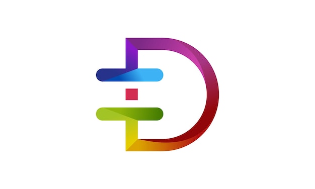 Plantilla de logotipo abstracto enchufe D