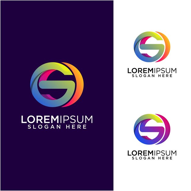Plantilla de logotipo abstracto G y S