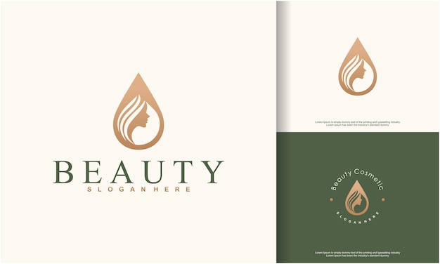 plantilla de logotipo de aceite de belleza