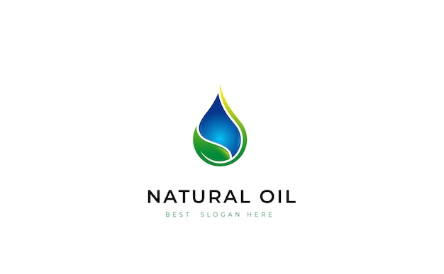 Vector plantilla de logotipo de aceite natural