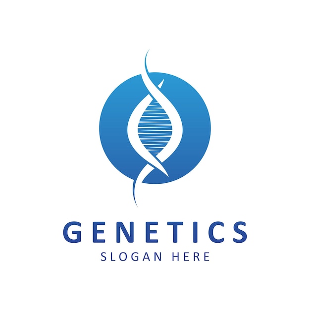 Plantilla de logotipo de ADN creativo adecuada para los campos de la ciencia, la tecnología y la medicina