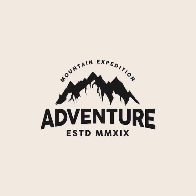 Plantilla de logotipo adventure mountain