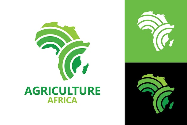 Plantilla de logotipo de agricultura áfrica vector premium