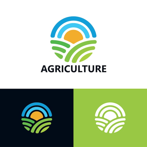 Plantilla de logotipo de agricultura vector premium