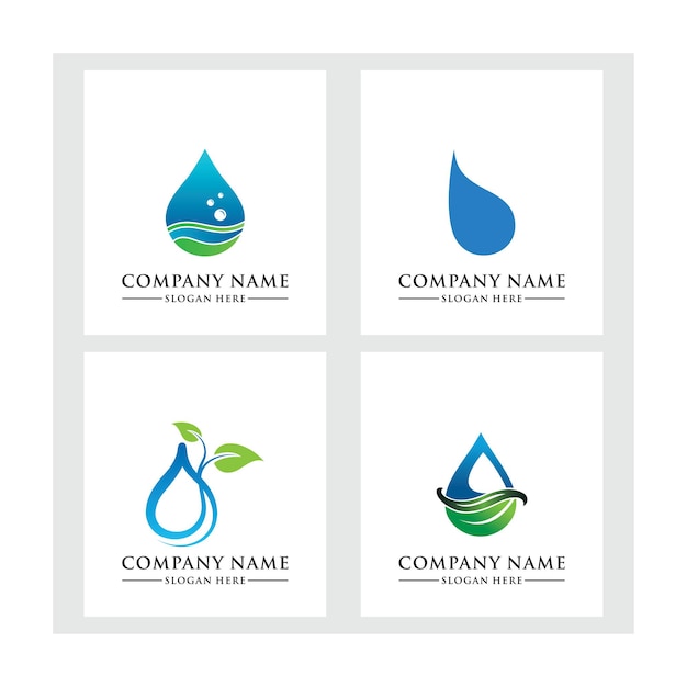 Plantilla de logotipo de agua de belleza