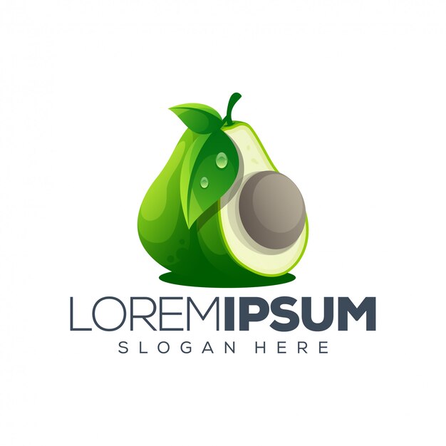 Plantilla de logotipo de aguacate