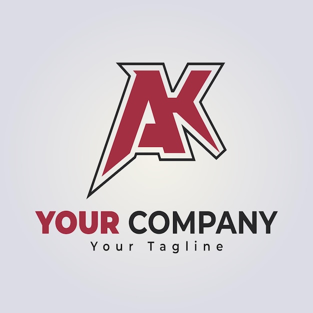 La plantilla del logotipo de AK