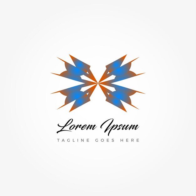 Plantilla de logotipo de alas modernas
