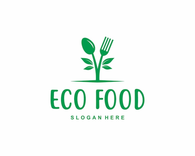 plantilla del logotipo de los alimentos ecológicos