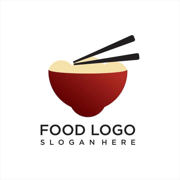 plantilla del logotipo de los alimentos con nudillos modernos
