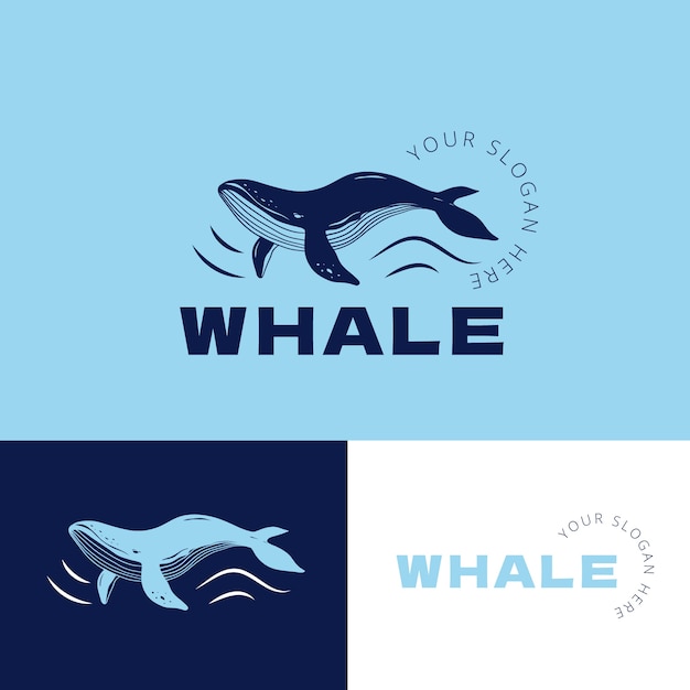 plantilla del logotipo de los animales salvajes planos