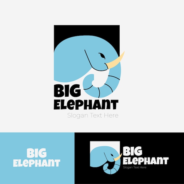 plantilla del logotipo de los animales silvestres dibujada a mano