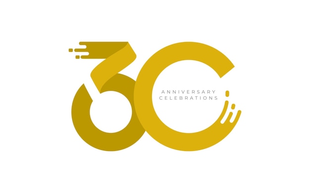 Plantilla de logotipo de aniversario de 30 años